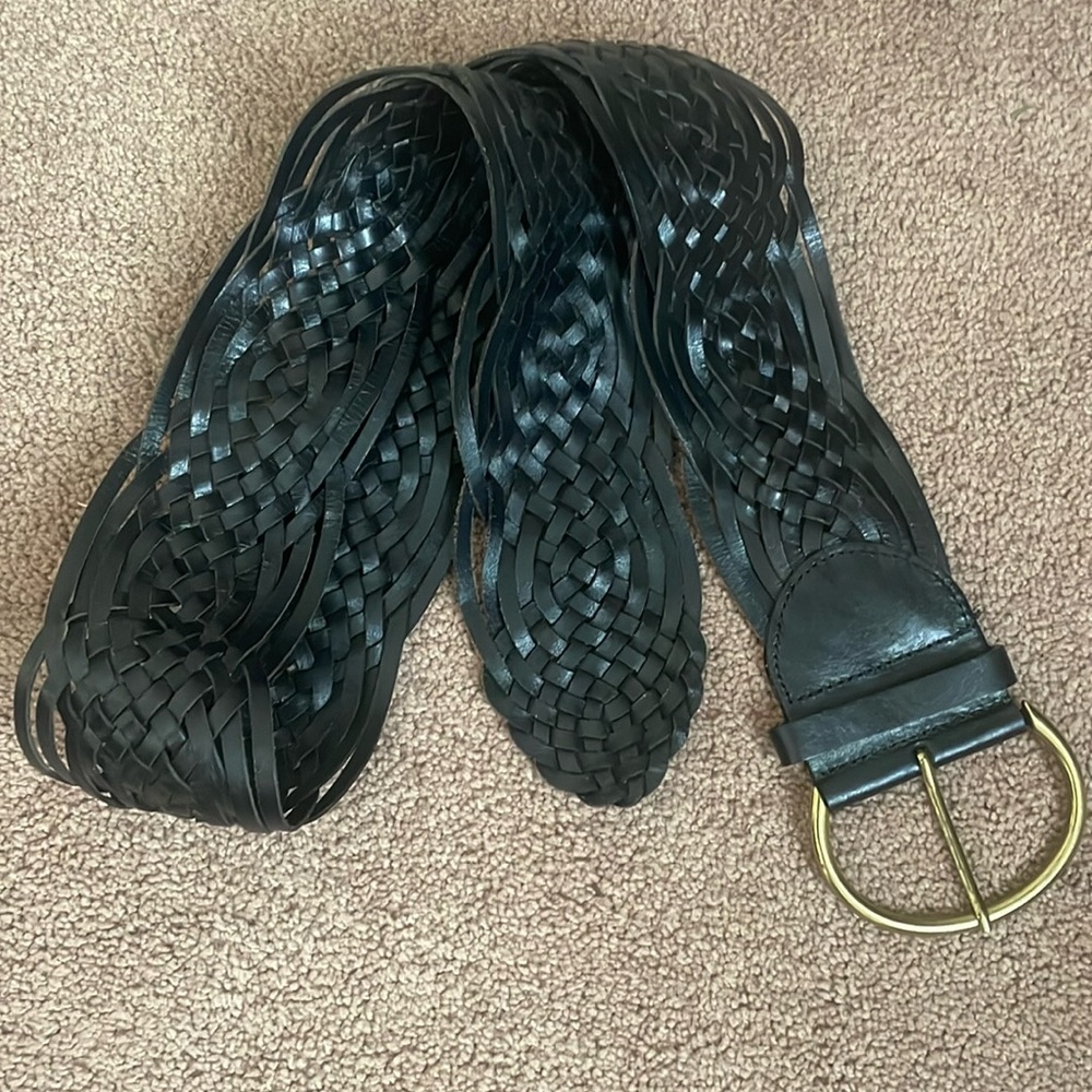 100% Real leather “Tarnish” belt boho! Large